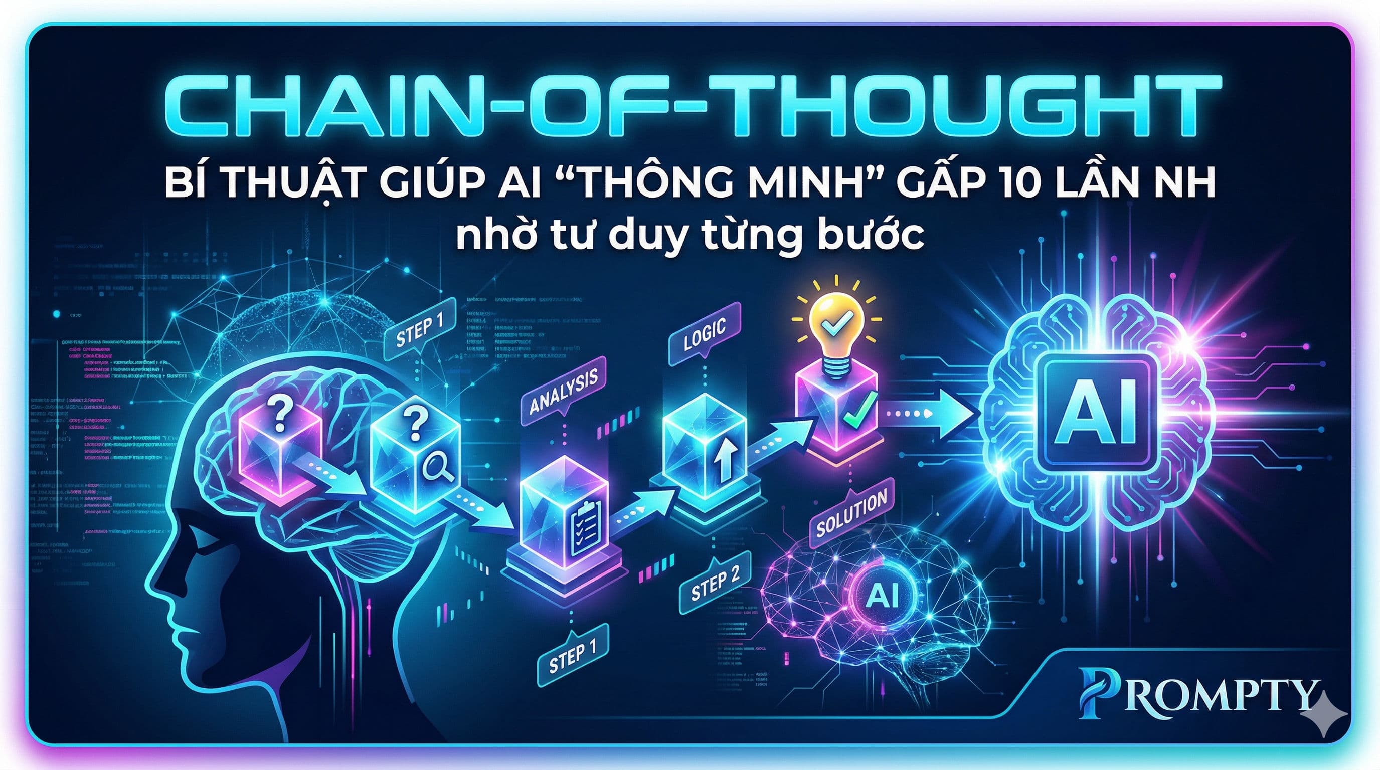 Chain-of-Thought: Bí thuật giúp AI "thông minh" gấp 10 lần nhờ tư duy từng bước